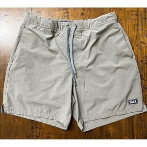 Saxx Shorts Mens Large Green Sport 2 Life 2N1 Performance Stretch Athletic